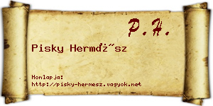 Pisky Hermész névjegykártya
